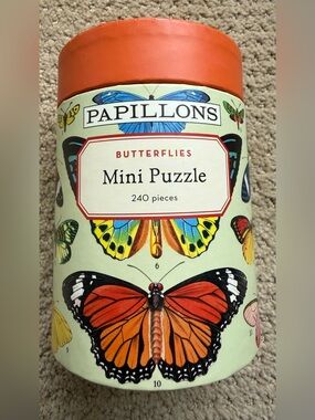 NIB Cavallini & Co. Butterflies Mini Puzzle 240 Pieces Vintage Style